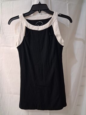 INC International Concepts Black Tank Top with White Trim